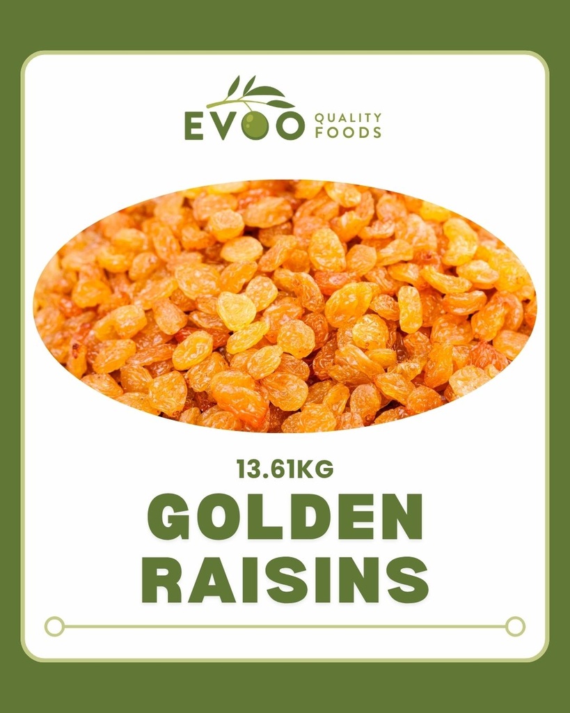 Golden Raisins Jumbo USA 13.61kg Box Evoo QF (Pre Order)