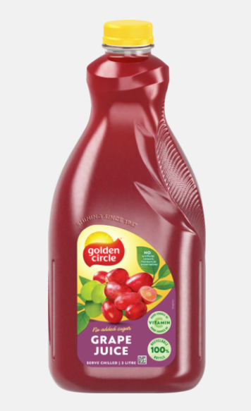 Grape Juice UHT Long Life 2L Bottle Golden Circle
