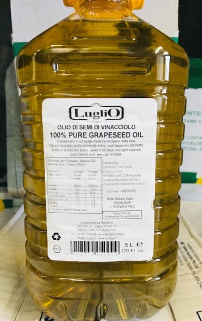 [grapeseed-Luglio5lt] Grape Seed 100% Pure Oil 5lt Btl Luglio / Sandhurst