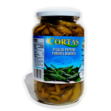 Green Whole Pickled Peppers Piments Marines 850g Cortas/Montez