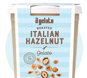 [hazelnut-ilgelato5l] Ice Cream Roasted Italian Hazelnut 5lt Tub Il Gelato