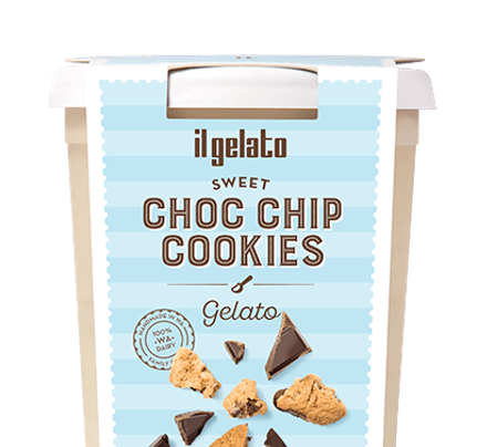 [sweetchocchip-ilgelato5L] Ice Cream Sweet Choc Chip Cookies 5L Il Gelato (Pre Order)