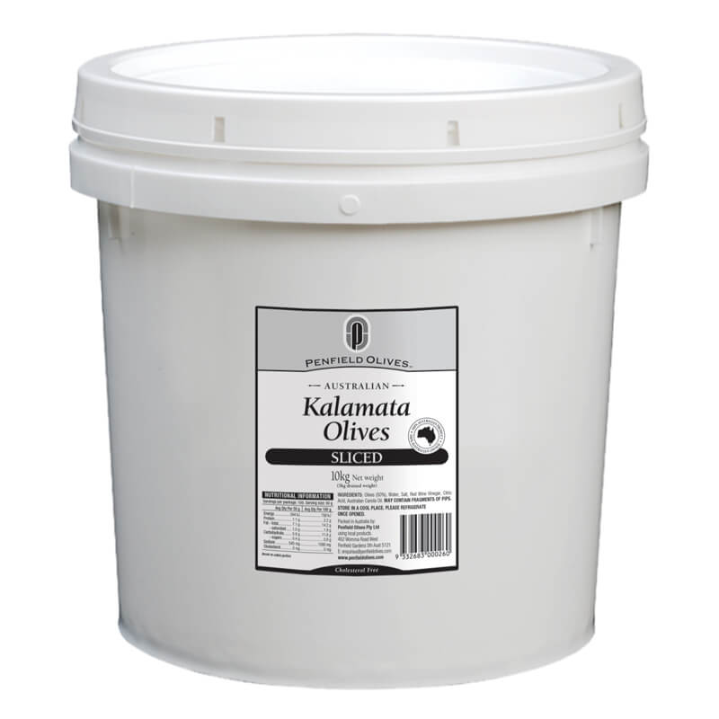 [oliveS-Kpen] Kalamata Sliced Olives in Brine 10kg Tub Penfields