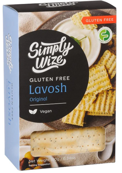 [lavosh-simply180g] Lavosh Original GF & Vegan 180g Packet Simply Wize