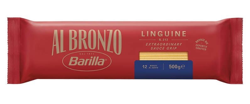 [linguineAB-500gBarilla] Linguine Pasta Dried Al Bronzo 500g Bag Barilla (#312)