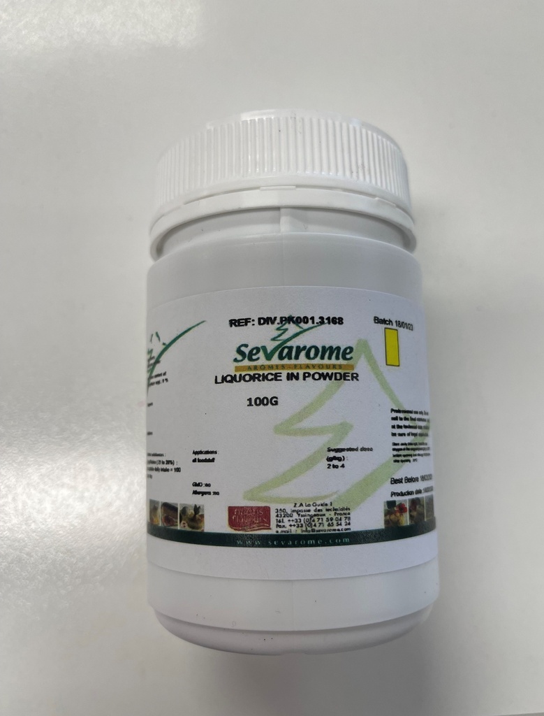 [liquorice-Pow100] Liquorice Powder 100gm Bottle Sevarome
