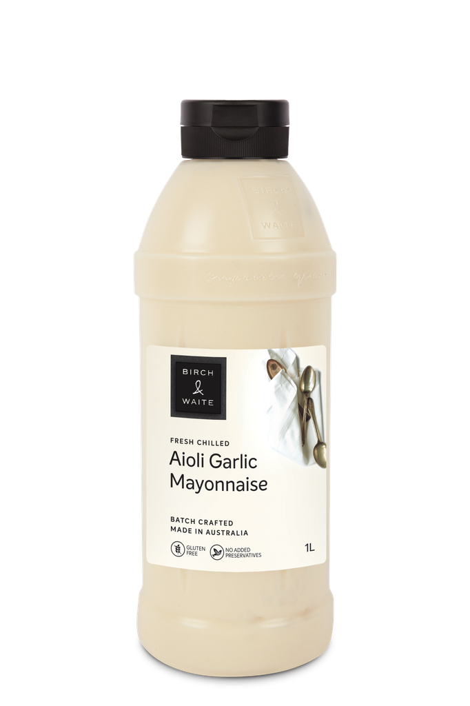 [mayo-Aioli1ltr] Mayonnaise Aioli Garlic 1lt Birch & Waite