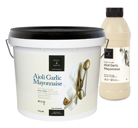 [mayo-aiolig] Mayonnaise Aioli Garlic 2.2kg Bucket Birch & Waite
