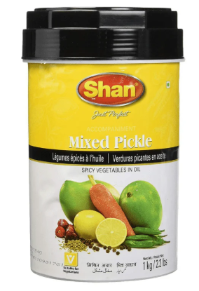 Mixed Spicy Vegetable Pickle in Oil 1kg Tub Shan