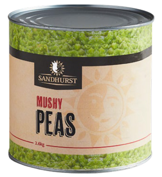 [peas-mushyA9] Mushy Peas 2.6kg Tin Sandhurst