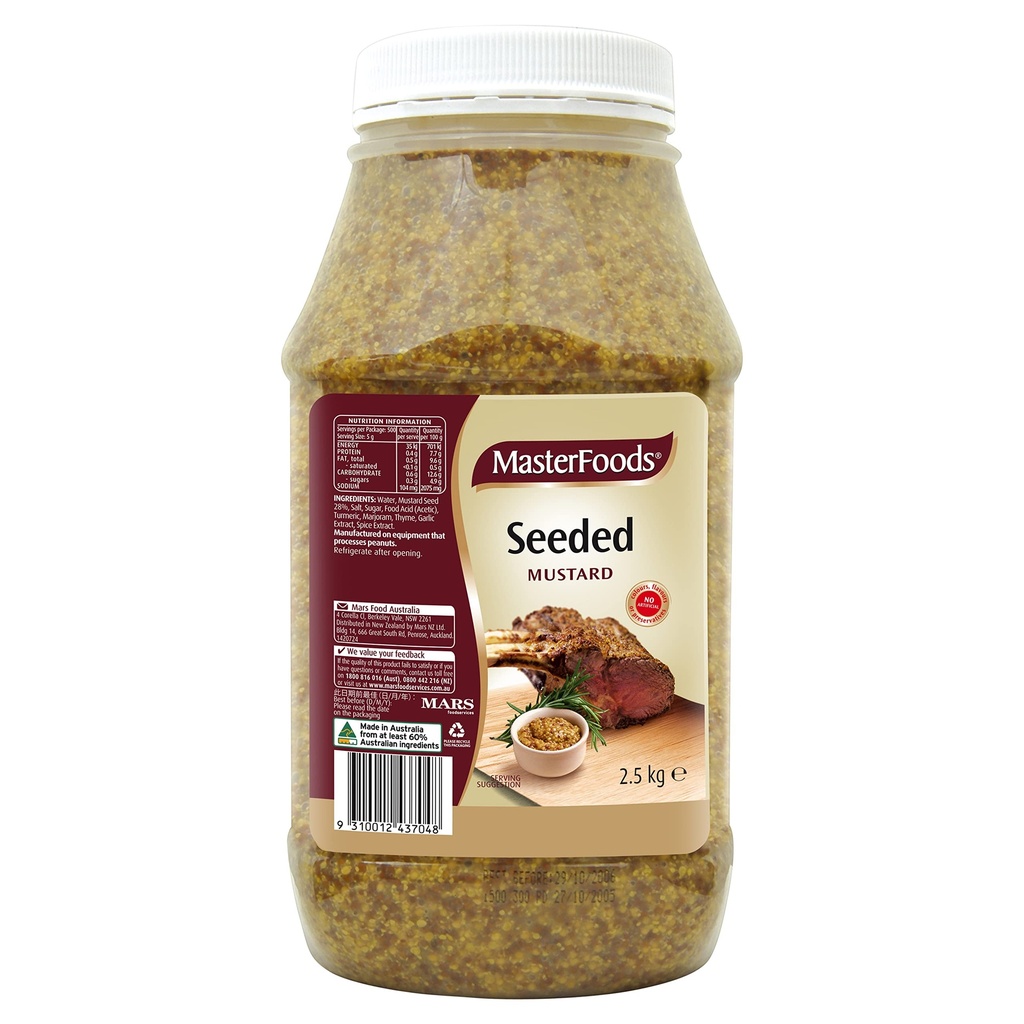 [mustard-seeded] Mustard Seeded 2.5kg Tub Masterfoods