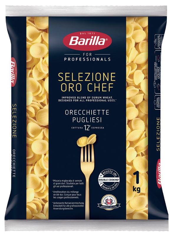 [orecchiette-1kgBarilla] Orecchiette Pugliese Pasta Dried S.O.C 1kg Bag Barilla