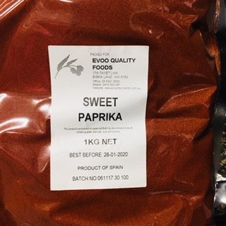 Paprika Spanish / Sweet 1kg Bag Evoo QF