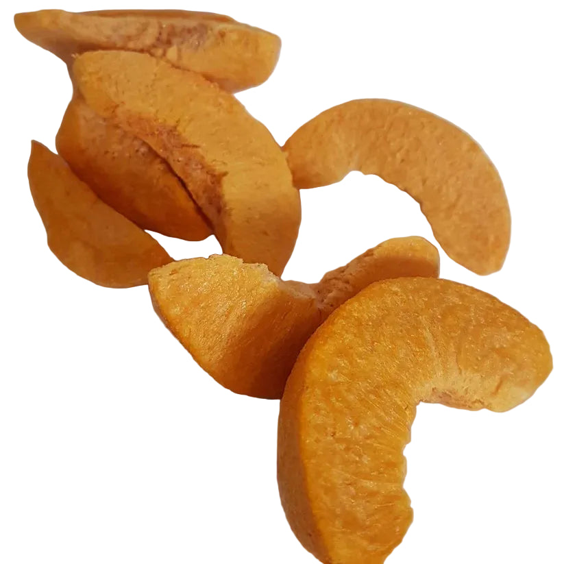 [freeze-peach100g] Peach Slices Freeze Dried 100g The Forager Food Co