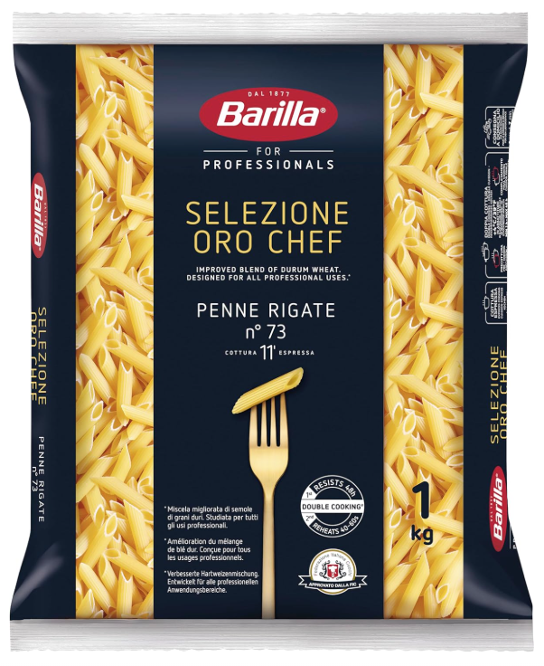 [penne-1kgBarilla] Penne Rigate Pasta Dried S.O.C 1kg Bag Barilla (#73)