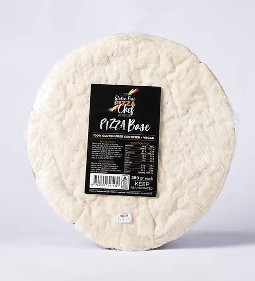[pizzaBase-GFL] Pizza Bases 13" LARGE (25 x 280g) GF & Vegan Carton Frozen The Gluten Free Lab