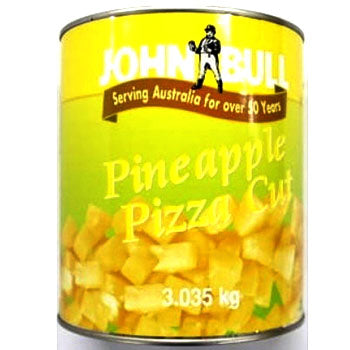 [pineA-Pizza] Pizza Cut Pineapple Pieces A9 Tin John Bull