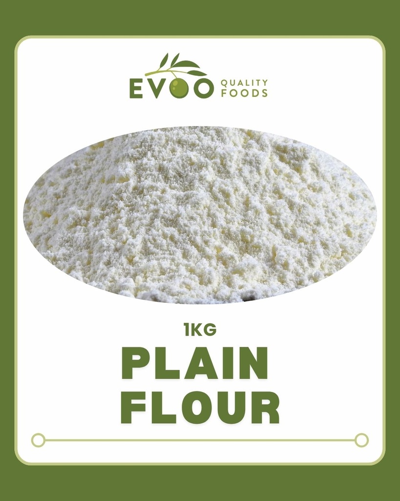 Plain Flour 1kg bag Evoo QF