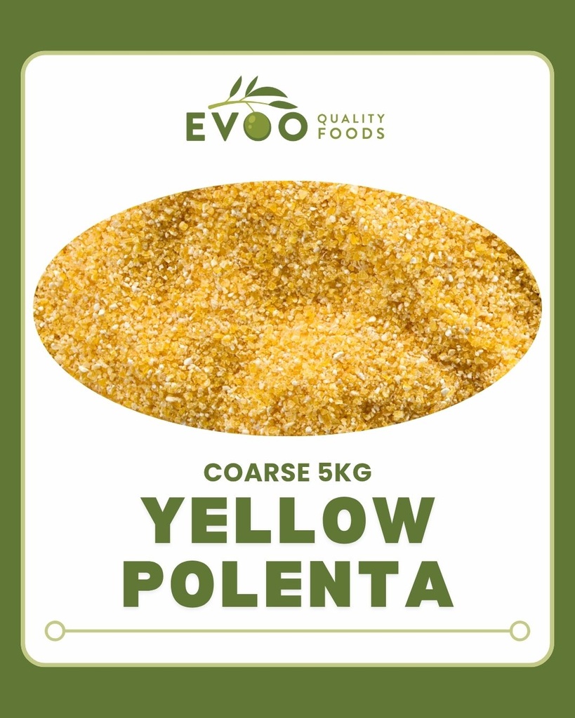 Polenta Coarse Yellow 5kg Bag Evoo QF