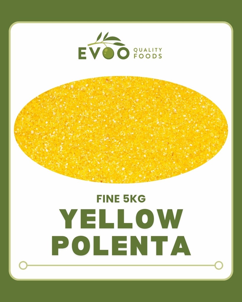Polenta Fine Yellow 5kg Bag Evoo QF