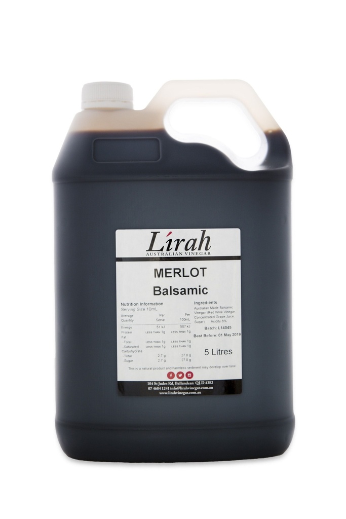 [Lirah-Balsamic5L] Premium Merlot Balsamic 5lt Lirah