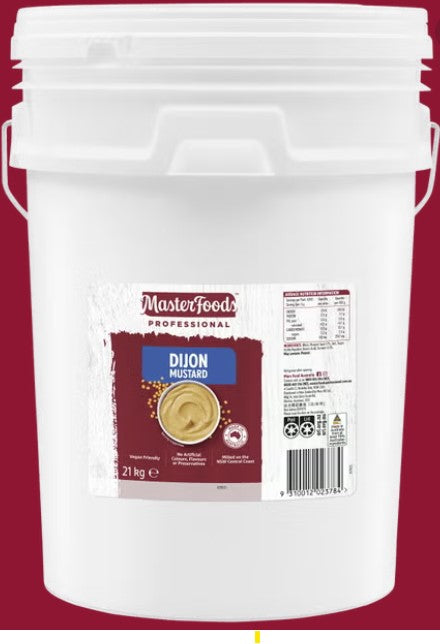 [dijonmustard-21kg] Professional Dijon Mustard 21kg Tub Masterfoods
