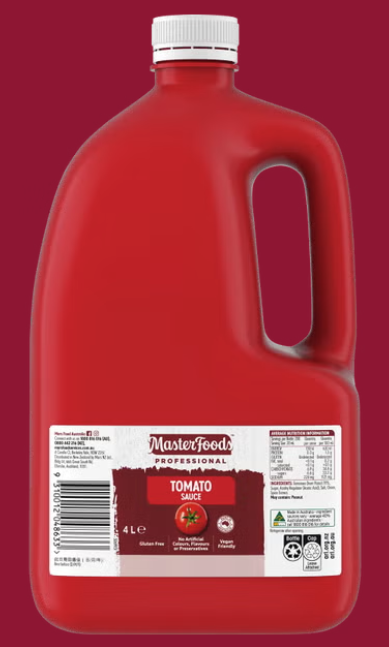 [tomato-sauce4LMF] Professional Tomato Sauce GF 4lt Masterfoods