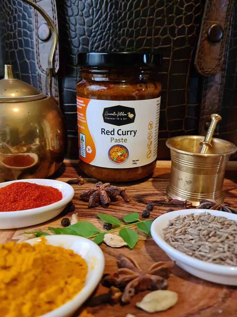 [paste-redA2] Red Curry Paste 2kg Jar Aromatic Kitchen (Australian) (D)