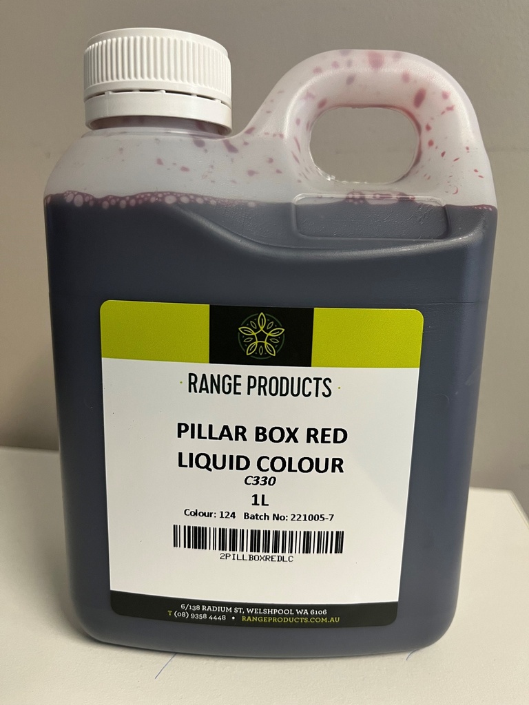 Red Food Colouring (Liquid) 1L Bottle Pillar Box