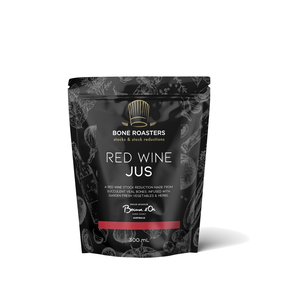 [jus-rw300] Red Wine Jus 300ml Bone Roasters