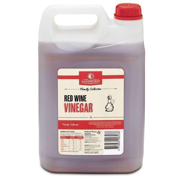 [vinegar-redW] Red Wine Vinegar 5lt Bottle Sandhurst