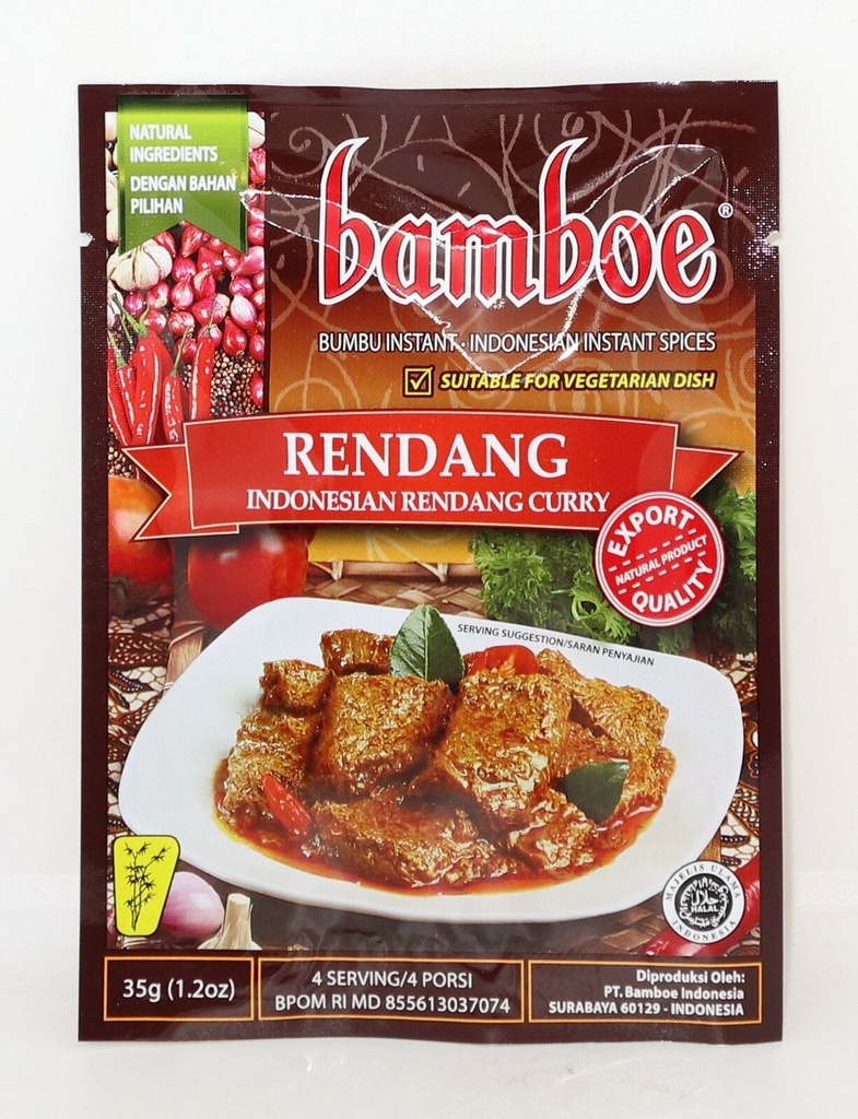 [rendang-bamboe35g] Rendang Curry Seasoning Powder 45g Bamboe