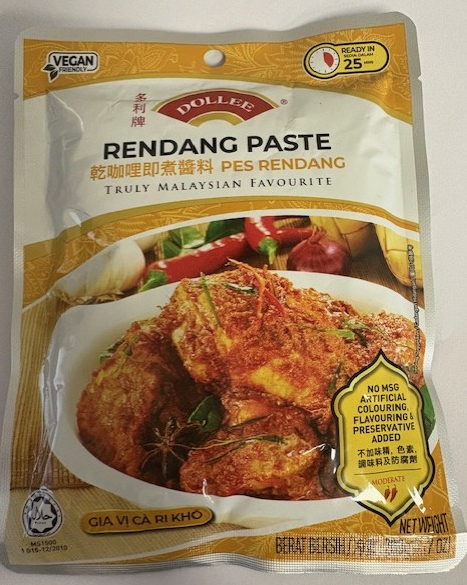 [rendang-paste200g] Rendang Paste 200g packet Dollee