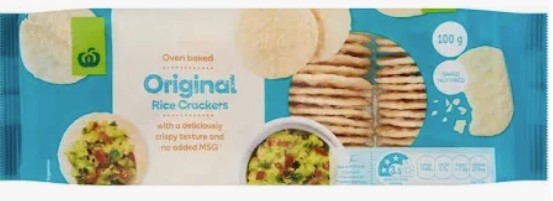 Rice Crackers Original 100g Packet WW
