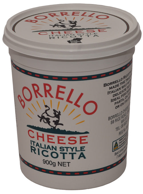 [ricotta-900g] Ricotta Cheese 900g Tub Borrello