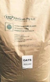 Rolled Oats 15kg Bulk Bag Uni Grain