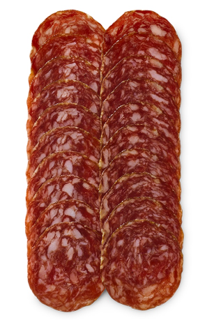 [salchichon-picasso] Salchichon (Pork Belly) Mild Salami Sliced 500g pkt Picasso Bites
