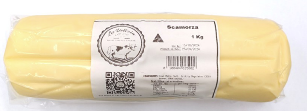 [scarmorza-sm1kg] Scamorza Cheese Smoked Mozzarella 1kg Log La Delizia