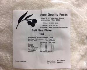[salt-SSF1kg] Sea Salt Flakes 1kg Bag Evoo QF