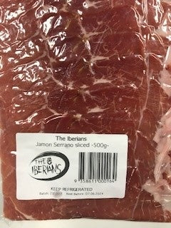 [serrano-sliced500g] Serrano Jamon Sliced 500g pkt Picasso Bites (Pre order 3 days)