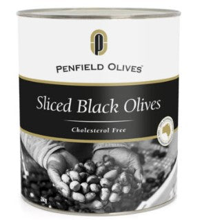 [olives-sliced3kg] Sliced Black Olives A10 Tin Penfields