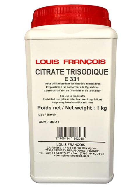 [citrate-sod] Sodium Citrate Trisodique 1kg Louis Francois (Nitrate) E331 Pre Order