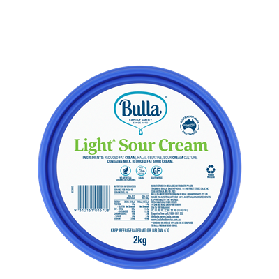 [cream-sour2B] Sour Cream Light 2L tub Bulla