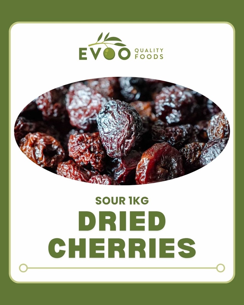 Sour Dried Cherries 1kg Evoo QF