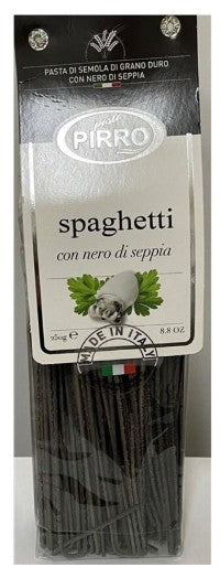 Squid Ink Spaghetti Pasta Dried 250g x 16pkts CARTON ONLY Pirro