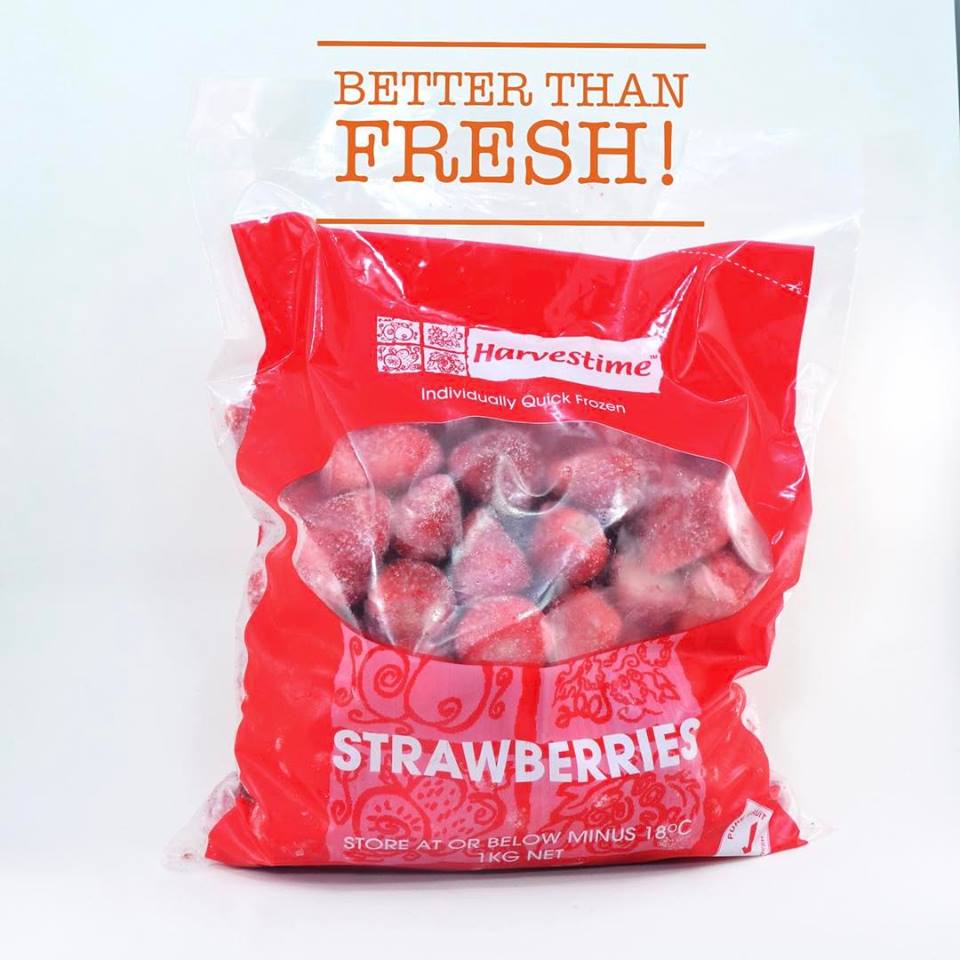 [berry-Straw] Strawberries Frozen 1kg Bag Harvestime