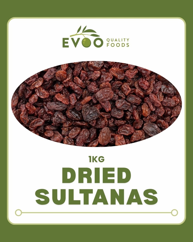 Sultanas Dried 1kg bag EVOO