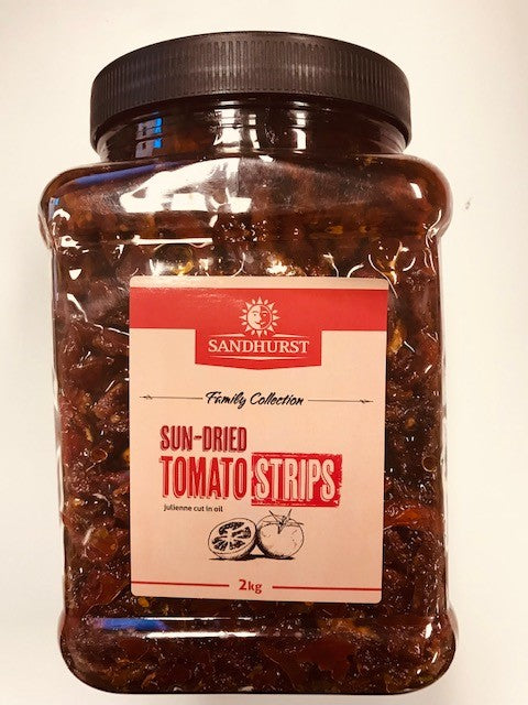[tom-Sun2kg] Sundried Tomato Strips 2kg Tub Sandhurst