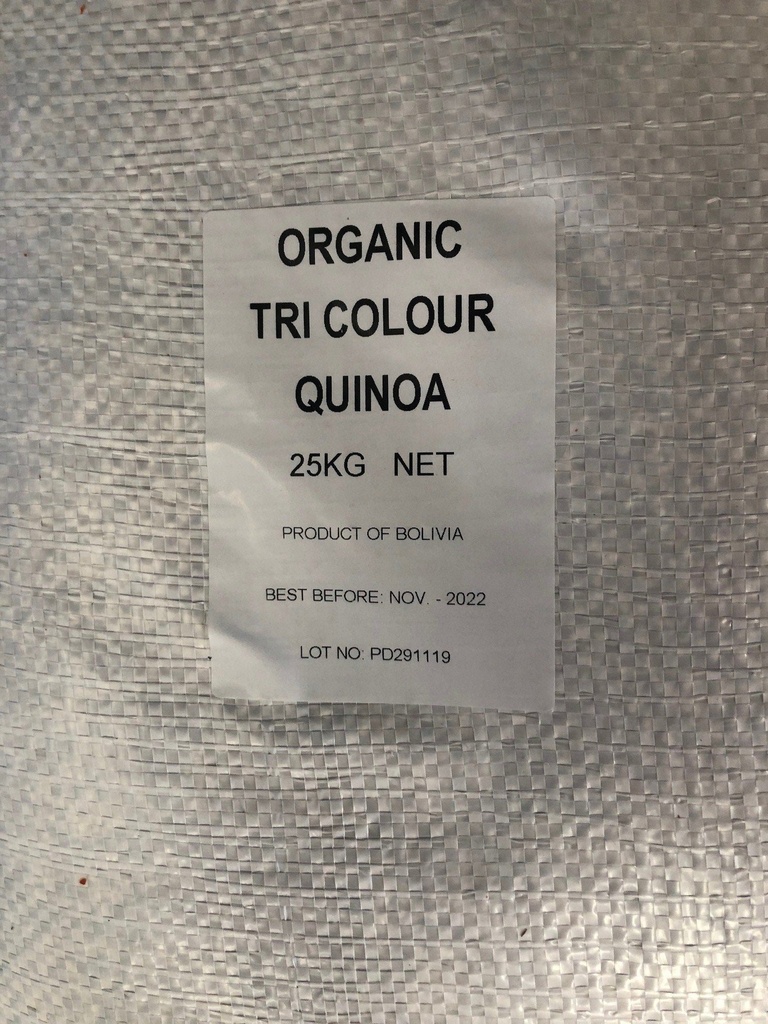 Tri Colour Quinoa 25kg Bag EVOO QF
