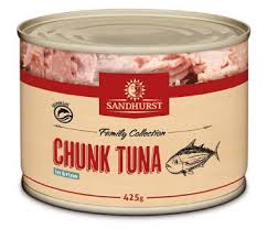 [tuna-chunk] Tuna Chunks in Brine 425g Sandhurst Tin